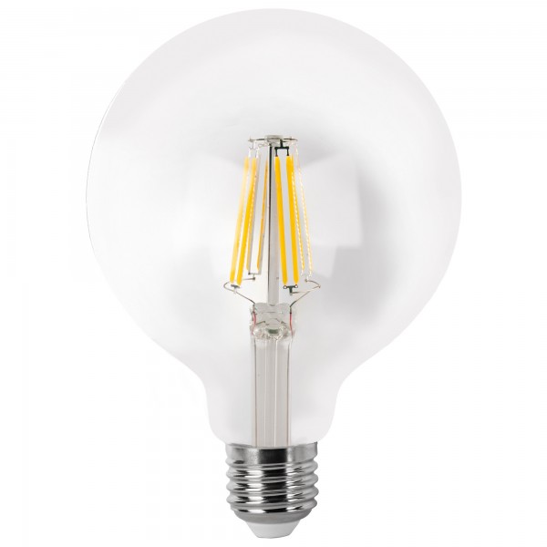 Bomb.led filam.globo  g95 clara e27  8wf (caja de 6 unidades)