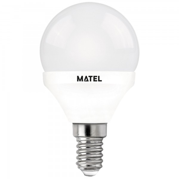 Bomb.led esferica  regulable e14 7w.neu (caja de 6 unidades)