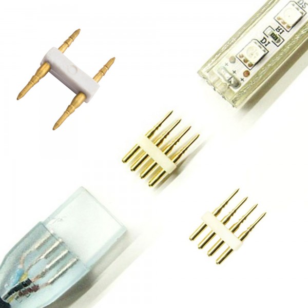 Conectador tira led 4pins 230v.rgb
