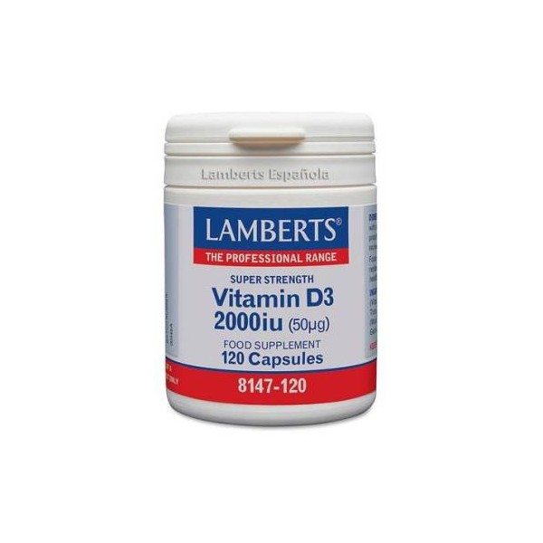Vitamina D3 2000ui 120 Caps 8147120 Lamberts