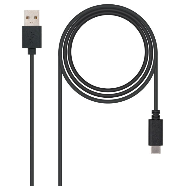 Nanocable cable usb 2.0 3a tipo usb-c/m-a/m 2 m