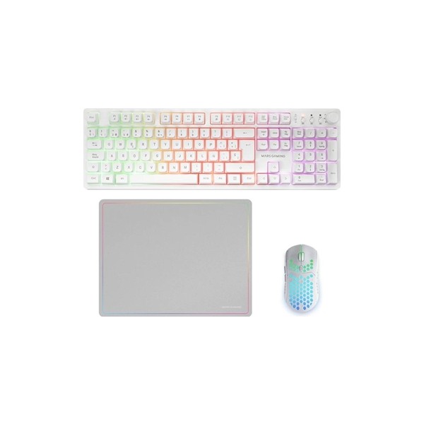 Mars gaming combo mcpwxwes gaming 3in1 rgb blanco